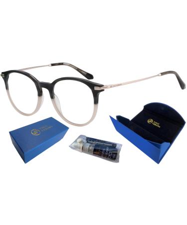 Blue Light Blocking Glasses for Men/Women with Clear Anti Eyestrain Glare Reduction and UV Protection Lenses (Nebbiolo Demi Dark Brown)