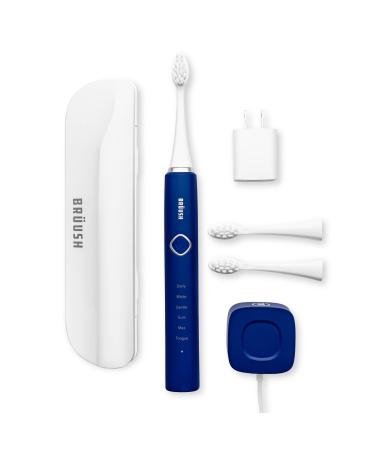 BRUUSH Electric Toothbrushes – Premium Set Electric Toothbrush: 3 Replacement Toothbrush Heads (Cobalt)