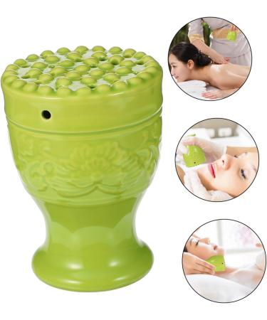 Premium Moxa Stick Holder & Moxibustion Tank - Ceramic Portable Massage Device for Heat Therapy & Back Care - Buy Online on GoSupps.com