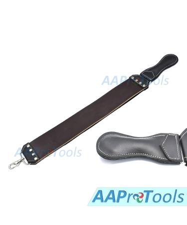 AAProTools 3x20 Leather Strop for Barber's Razor - Cow Hide Dual Straps with Swivel Clip | Ideal for Straight Razor Shaving Sets - Buy Online on GoSupps.com