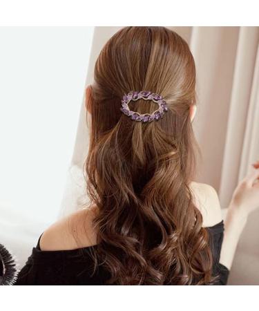 inSowni 4 Pack Gold Glitter Sparkly Jeweled Gems Leaf Metal French Barrettes - Hair Clips for Women Girls - Buy Online on GoSupps.com