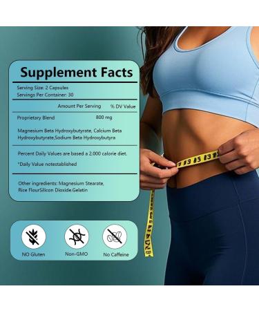 Lipo-Zemn BHB Advanced Formula Natural Ingredients Wellness Capsules Support for Wei GHT Management & Gut Comfort with Magnesium Calcium Sodium BHB | Non-GMO Gluten-Free Keto 60 Capsules (1) - Buy Online on GoSupps.com