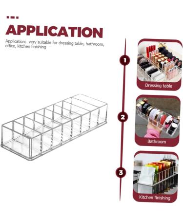Ipetboom Makeup Organzier Box Makeup Storage Box Acrylic Eyeshadow Holder Clear Stand Cosmetics Rack Lipstick Display Stand - Buy Online on GoSupps.com