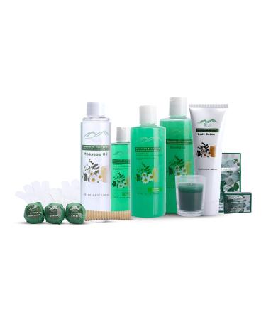 Spearmint Eucalyptus XL Bath & Body Spa Gift Basket - Natural & Sulfate Free Aromatherapy Set for Men & Women - Buy Online on GoSupps.com