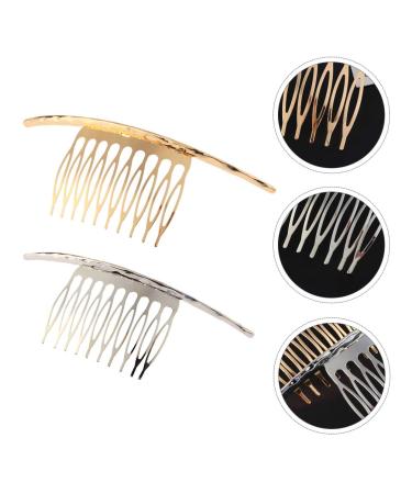 Lurrose 2Pcs French Twist Comb - Alloy Metal Hair Clips for Bridal Wedding - Elegant Women's Hair Accessories for International Shipping - Buy Online on GoSupps.com