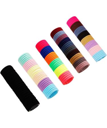 CLSSLVVBN 100 Pieces Hair Bands Stretchy High Elasticity School Ponytail Holder Elastics Bobbles Seamless Scrunchies for Girls Colorful 1 - Buy Online on GoSupps.com