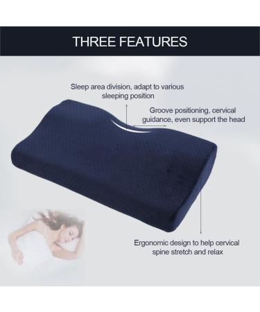 Memory Travel Cushions - Ergonomic Cotton Neck Support Pillows for Pain Relief | Dark Blue Eyelash Extension Headrest - Buy Online on GoSupps.com