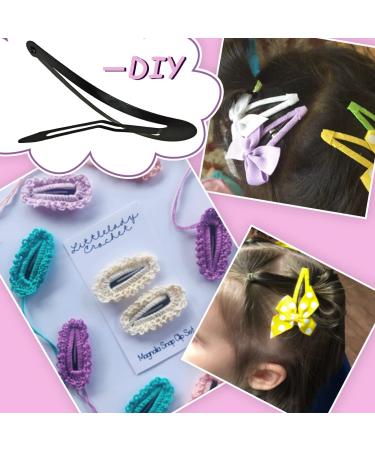 30 Pcs Black Snap Hair Clips 3.1 Inch Big Size Barrettes for Women - No Slip Metal Snap Hair Pins - Buy Online on GoSupps.com