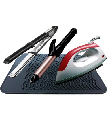 Premium Heat Resistant Mat for Curling Irons & Hair Styling Tools - 9 x 6.5 Black | Essential Protection for Your Styling Equipment - Buy Online on GoSupps.com