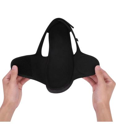 PENINSULA LOVE Women's Diabetic Sandals - Adjustable Extra Wide Edema Slippers for Swollen Feet - Non-Slip Open Toe House Shoes for Arthritis Elderly - Black, US9 - Buy Online on GoSupps.com