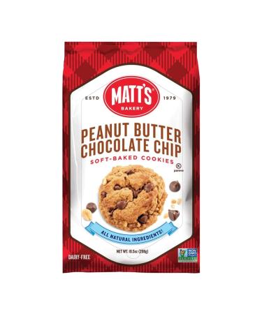 Matt's Bakery | Cookies | Soft-Baked, Non-GMO, All-Natural Ingredients; Single Pack of Cookies (10.5oz) (Peanut Butter Chocolate Chip)