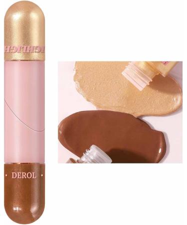 Cream Highlight Stick | Liquid 2 in 1 Makeup Shading Stick | Waterproof Sweatproof and Non-Sticky Makeups Suitable for Face Body and 03 - Buy Online on GoSupps.com