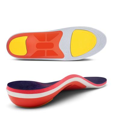 Plantar Fasciitis Insoles Men Arch Support Inserts Women Flat Feet Orthopedic Cushion Heel Pain Relief Standing All-Day Work Boot Shoe Insole (Men 5-5 1/2 | Women 7-7 1/2) Men (5-5 1/2) | Women (7-7 1/2)-240MM Dark Blue