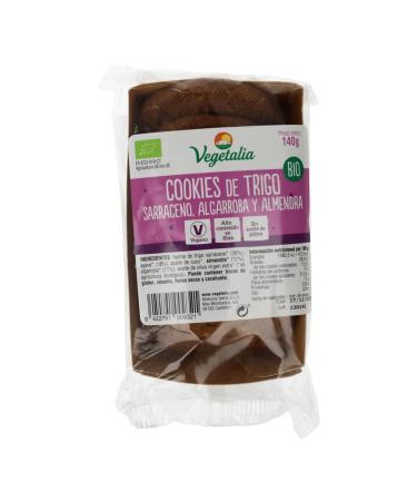 Organic sarraceno, algarroba, almendra, agave cookies 140g Vegetalia