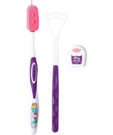 Shop Brush Buddies Squishmallows Toothbrush Travel Kit | Complete Dental Kit with Toothbrush Tongue Scraper & Floss - Ideal for Kids & Families - Buy Online on GoSupps.com