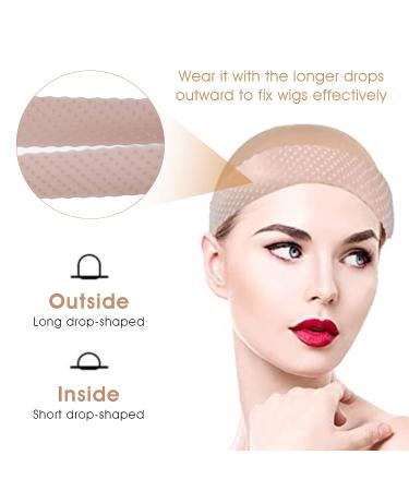 2Pcs Molain Non-Slip Silicone Wig Grip Bands - Adjustable, Elastic and Strong Hold Headband for Women (Light Brown) - Buy Online on GoSupps.com