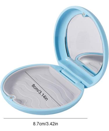 Foway Prosthesis Bathtub Container for Artificial Teeth | Magnetic Locking Case for Women | Extend Prosthesis Lifespan | Blue Mirror Case - Buy Online on GoSupps.com