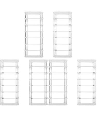 2pcs Eyeshadow Palettes Pressed Countertops Cosmetic Cabinets Rack Makeups Wallets Storage Vanities Shop Shadow Acrylic Multi- Grid Organizer: Holder Multi- Layer Sections Cosmetic Bath Rack (Color 17X7X4CMx3pcs Transparentx3pcs