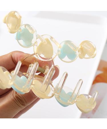 6 PCS Colorful Heart Shaped Large Hair Claw Clips for Women & Girls | Strong Hold Non Slip Matt Clips for Thin, Thick, Curly Hair | Hair Accessories - Buy Online on GoSupps.com