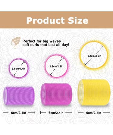 Self-Grip Hair Roller Set 18pcs | Heatless Hair Curlers for Long, Medium, Short Hair | Includes Roller Clips & Comb | Salon-Quality DIY Hair Styles | Sungenol 3 - Buy Online on GoSupps.com