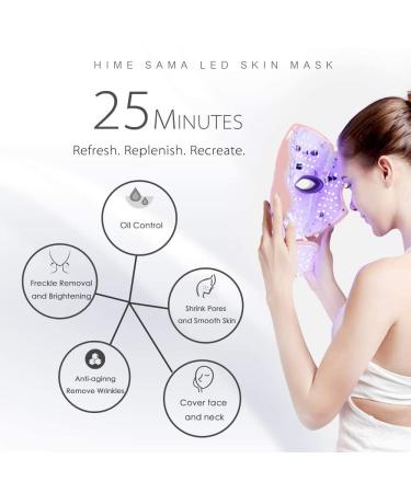HIME SAMA Pro 7 Color Led Face Mask for Facial Care - Rose Gold - Buy Online on GoSupps.com