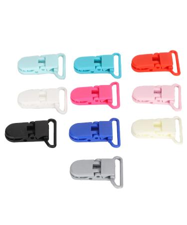 "10 Colorful nylon trousershear clips with buckle-fix lock ducks Schnabel-Schling-clips for metal pacifier suspension Clips"