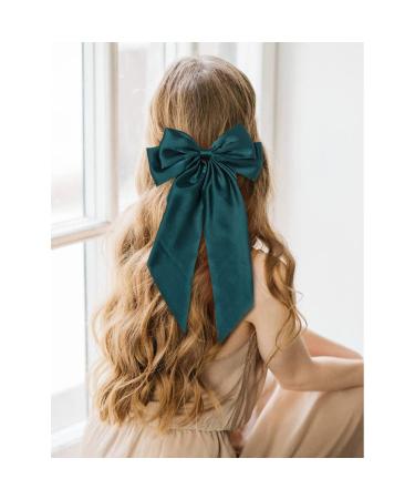 Cinaci 4 Pack Satin Silk Oversized Bow French Barrettes - Perfect Hair Accessories for Women, Girls, Teens - Buy Online on GoSupps.com