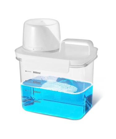 Washing Powder Storage Airtight Laundry Detergent Dispenser with Measuring Cup Laundry Powder Storage Detergent Container for Fabric Softener Scent Booster Washing Powder Container (1100L)
