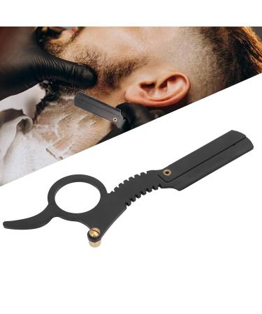 Vintage Stainless Steel Straight Edge Razor | Multifunctional Retro Finger Razor for Barbers & Shaving - Buy Online on GoSupps.com