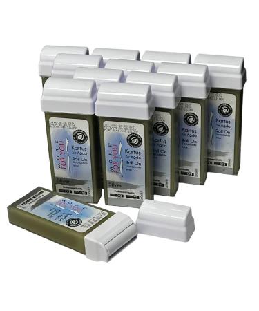 More for you waxing pads Silver (silver) warm -growing spatrons - hair removal - depilatory wax with roll head roll -on liposoluba Wax 100ml (12 pieces)