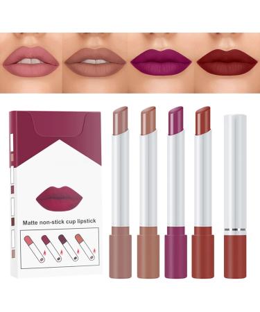 Nude Lipstick and Lip Gloss Set - 4 Piece High Pigmented Matte Lipstick and Lipgloss Gift Set for Women - Long Lasting, Waterproof Makeup Gift Set (Set 02) - Buy Online on GoSupps.com