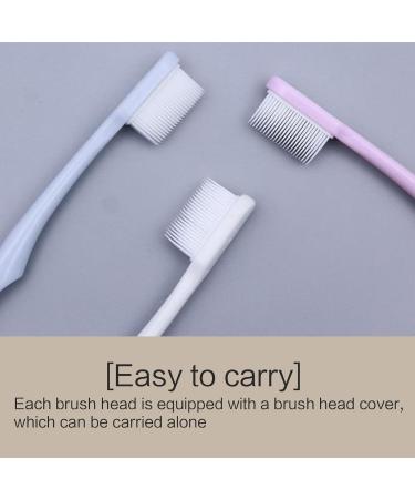 3 Parts Set Soft Bristle Toothbrush for Adults & Kids - Natural Household Travel Toothbrushes with Covers | Eco-Friendly & Comfortable Cleaning - Buy Online on GoSupps.com