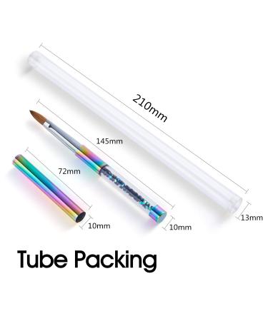 Shine Chance Size 8 Acrylic Nail Brush - 100% Real Kolinsky Art Brush for Acrylic Powder Application - Handmade Manicure Tool for Professional and Beginners - Buy Online on GoSupps.com