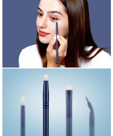11-Piece Essential Eyeshadow Brush Set - Blue Eye Makeup Brushes for Blending Eyebrow & Eyeliner - Perfect for International Shipping - Buy Online on GoSupps.com