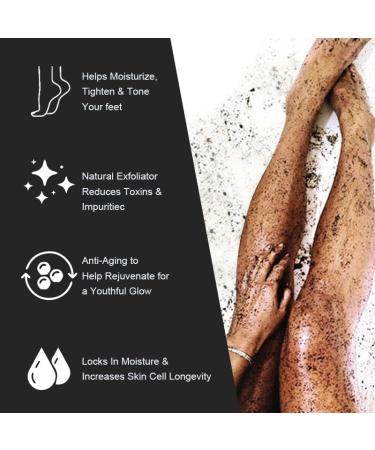 Charcoal Body Scrub Deeply Cleanses Pores Removes Blackheads and Acne Gentle Exfoliation Suitable for Face and Body 300g Charcoal Scrub - Buy Online on GoSupps.com