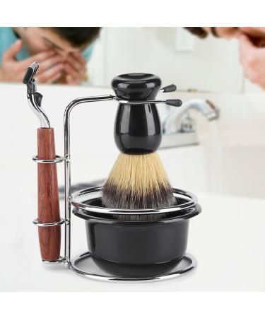 GLOGLOW 4PCS Professional Men's Razor Brush Kit - Stainless Steel Stand Bowl & Reusable Packaging - Ideal for Perfect Shaving - Buy Online on GoSupps.com