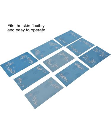 9 Sheets Reusable Makeup Stencils - Perfect for Festivals Birthdays & Performances | International Shipping Available - Buy Online on GoSupps.com