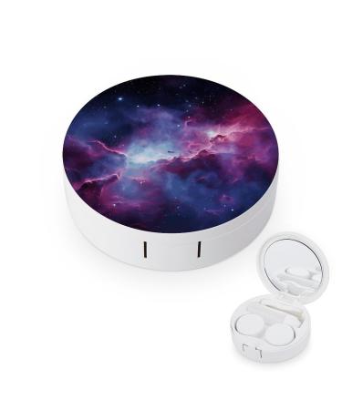 Contact Lens Case Purple&Blue Galaxy Print Plastic Contact Lens Case contact Lens Care Box ontact Lens Travel Box