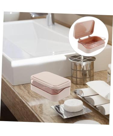 GAXIRE Box Soap Holder Lid Rice Kitchen Soap Case Soap Container Shampoo Small Drainage Shower Plastic Containers Drainer Dish Soap Bar Holder Facial Uk With Cover Pink Travel Abs Bracket Pink 13.5X9CM - Buy Online on GoSupps.com