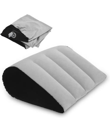 Portable Wedge Pillow Inflatable Cushion - Body Positioners Lightweight Wedge Pillow for Sleeping, Leg Elevation, Use in Bed, Travel, Camping, Fast Inflating Deflation