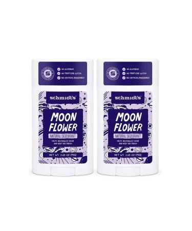 Schmidt's Moon Flower Natural Deodorant Stick 2.65 Ounce (2 Pack) Coconut 2.65 Ounce (Pack of 2)