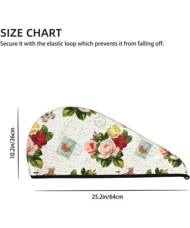 Hair Towel Wrap - Quick-Dry Turban for Effortless Hair Drying | Vintage Bike Flower Design - Buy Online on GoSupps.com