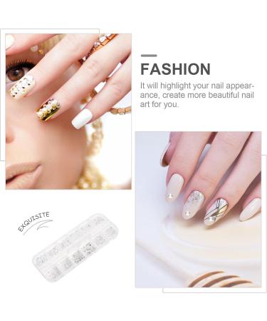 EXCEART 1 Set Makeup Rhinestone Rhinestones Nail Accessories Manicure Tools Nail Patches Diy Manicure Supply Nail Jewelry Decor Manicure Decors White Wooden Rhinestone Nails Acrylic 3d 12.5X0.8cm White - Buy Online on GoSupps.com