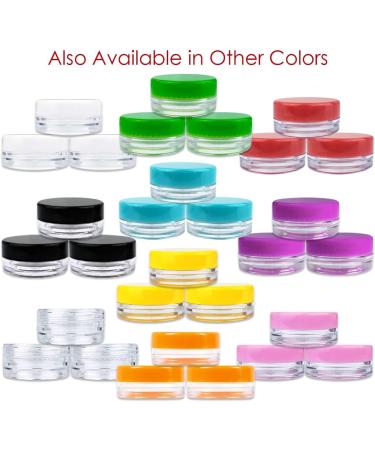150 Clear 3G/3ML Round Jars with Teal Blue Lids Perfect for Scrubs Oils Creams & More | BPA Free | International Shipping Available - Buy Online on GoSupps.com