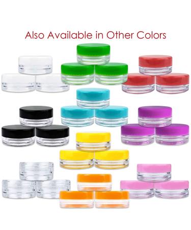 Beauticom 200 Clear Jars with Teal Lids - 3G/3ML BPA Free for Scrubs Oils Creams & Makeup Samples - International Shipping Available - Buy Online on GoSupps.com