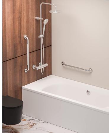 24 Inch Anti Slip Shower Grab Bar  Munzong Stainless Steel Bathroom Grab Bar  Satin Brushed Nickel Knurled Bathroom Balance Bar Safety Hand Rail Support Handicap Elderly Senior Assist Bath Handle 24 Inch Satin Brushed Nickel - Buy Online on GoSupps.com