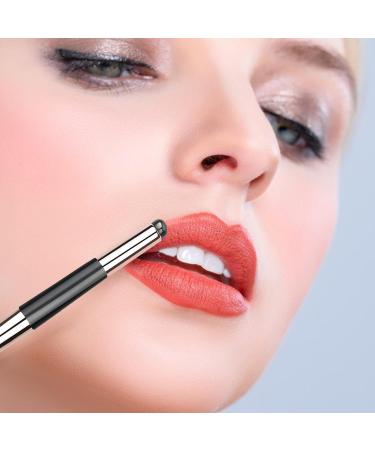 Silicone Lip Applicator Silicone Lip Gloss Eyeshadow Applicator | Portable Makeup Accessories Lip Oil Brush with Lid Soft Double Head Lipstick Brushes for Daily and Travel Black - Buy Online on GoSupps.com