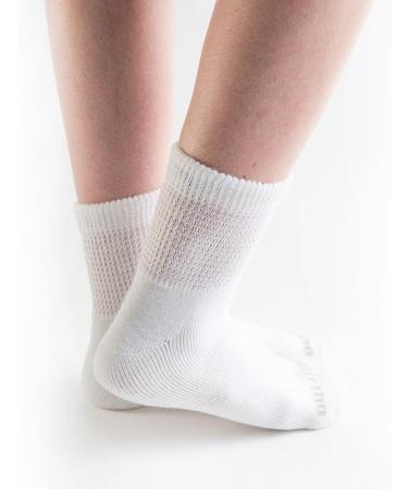 Doc Ortho Ultra Soft Loose Fit Diabetic Socks 3-Pack XL - White 1/4 Crew - Buy Online on GoSupps.com