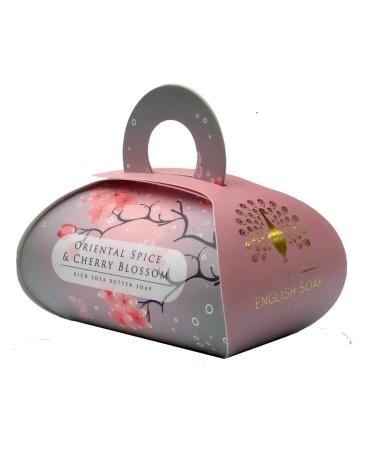 The English Soap Company Large Gift Bag Bath Soap Oriental Spice and Cherry Blossom 260g
