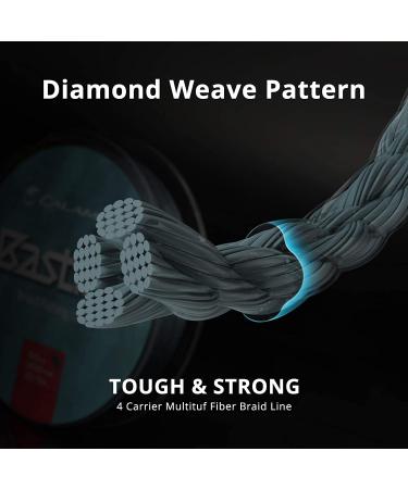 Calamus Bastion Braided Fishing Line 50LB Grass Green - 600 Yards | Abrasion Resistant, Thin Diameter Superline | Zero Stretch, 4 Strand MultiTuf Fiber Braid - Buy Online on GoSupps.com